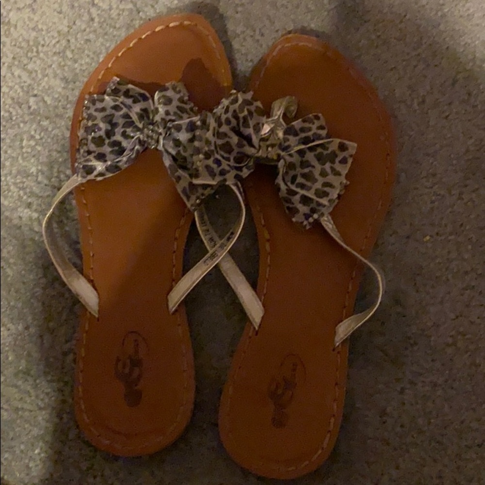 Cheetah print Bow Sandals